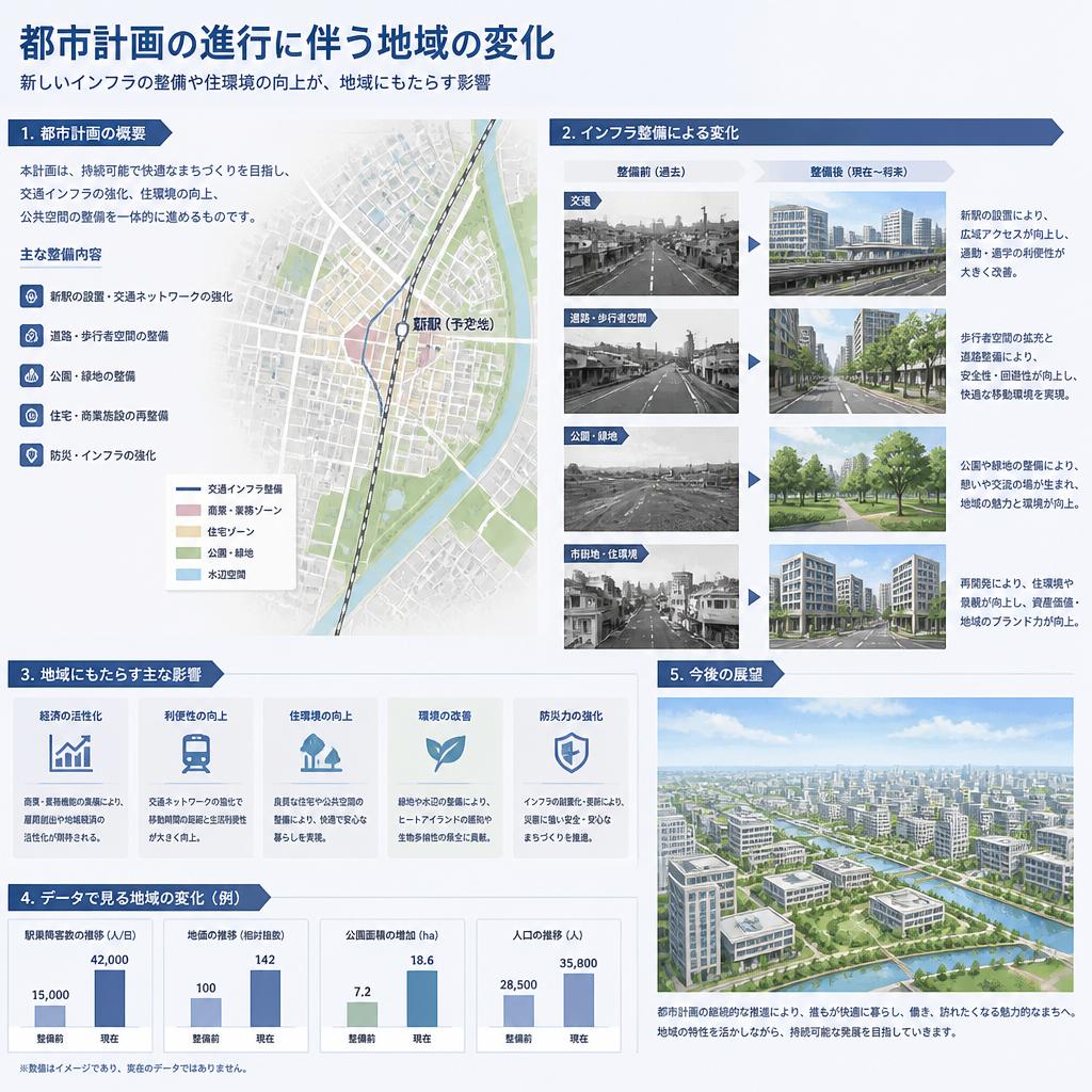 都市計画がもたらす地域の変化