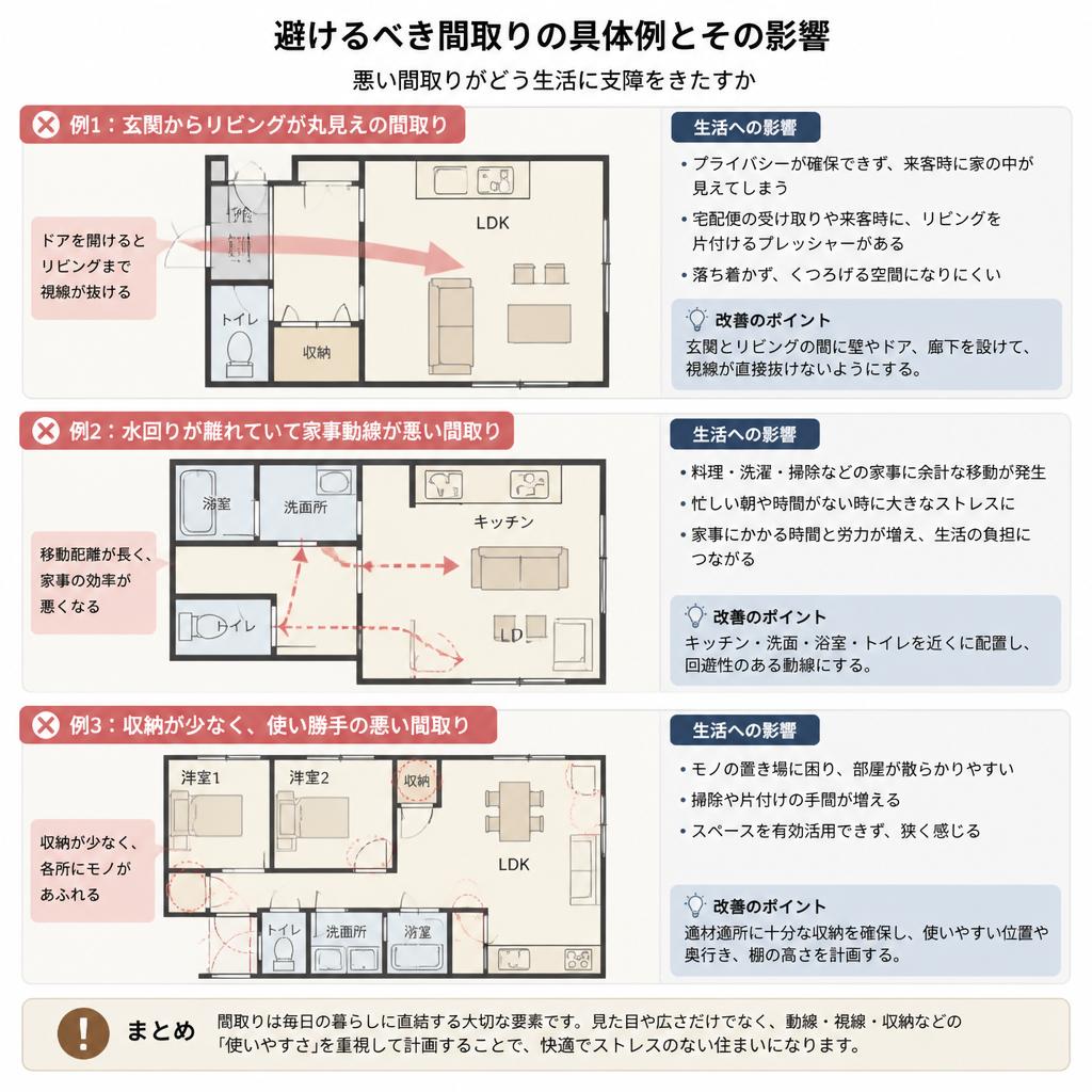 悪い間取りの特徴