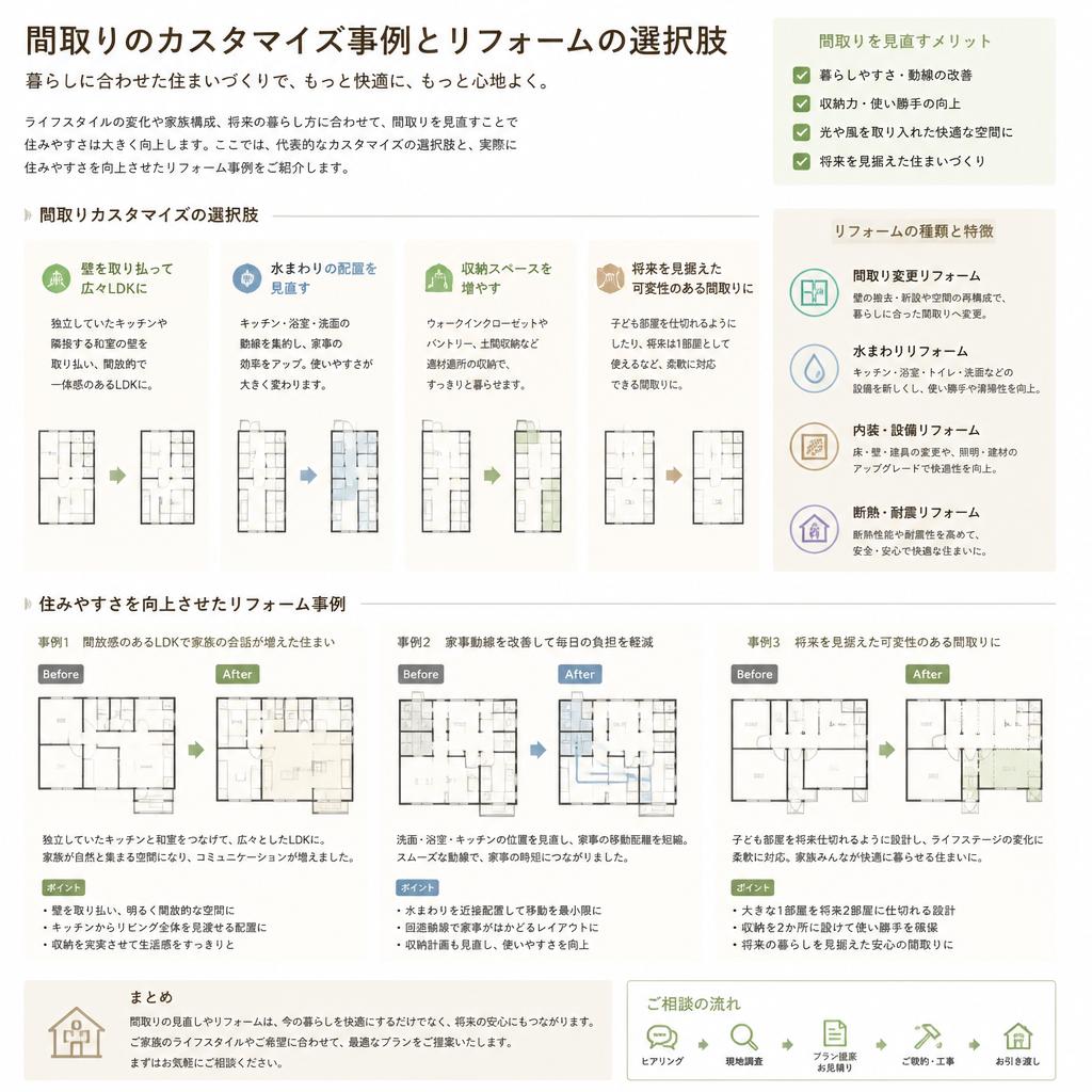 暮らしに合わせた間取りのカスタマイズ